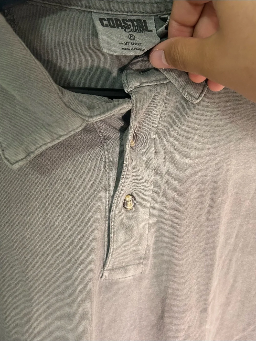 Coastal Color My Sport Relaxed Fit 3 Button Men’s Polo Sz M NWT